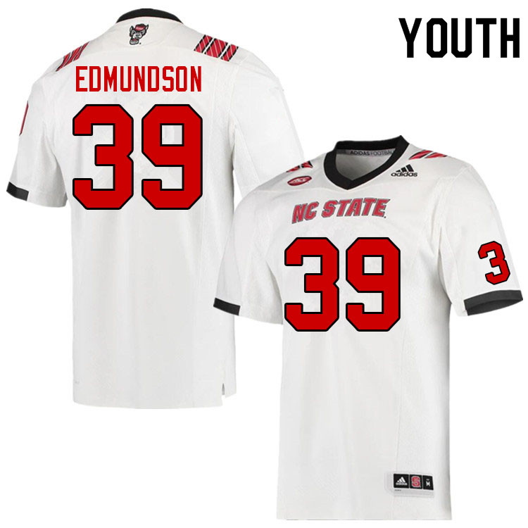 Youth #39 Darius Edmundson NC State Wolfpack College Football Jerseys Sale-Red - Click Image to Close